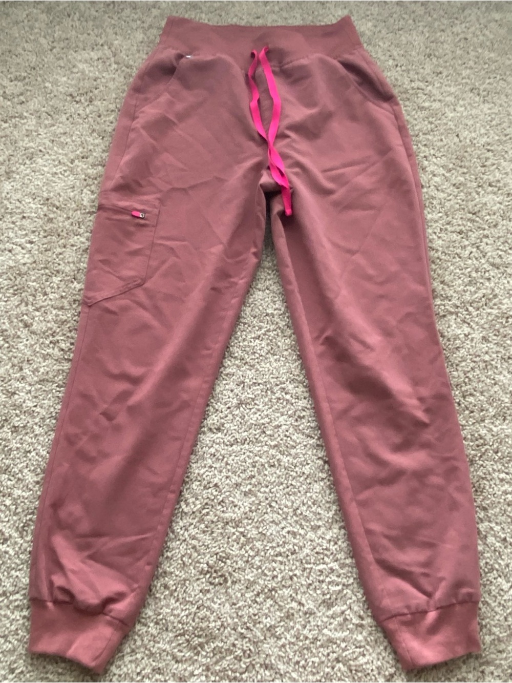 Figs Mauve Zamora Jogger Scrub Pants Small Pink Professional Nurse - Picture 2 of 9